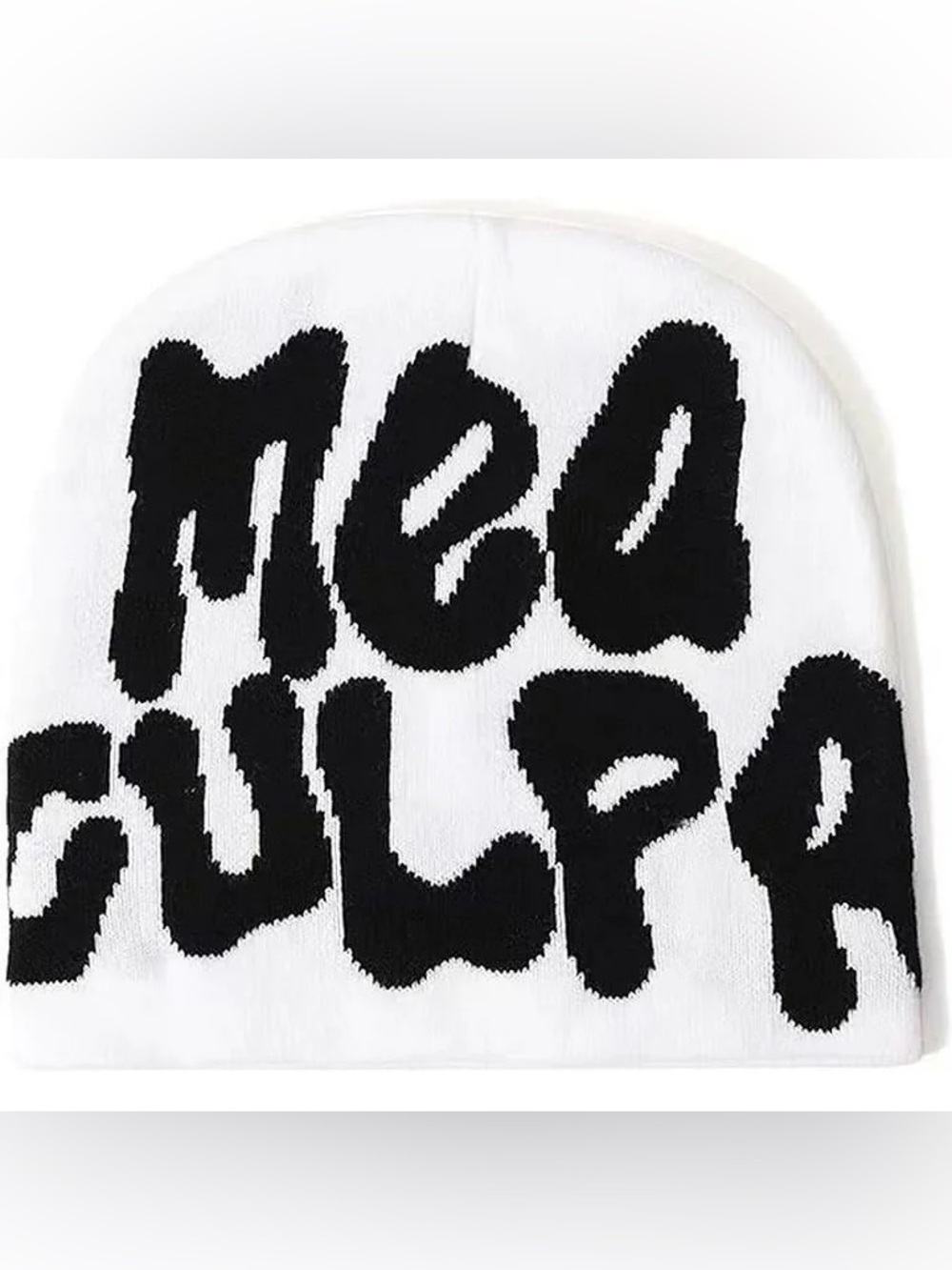 Beanie hat knit Mea Culpa 90s y2k hat skull cap